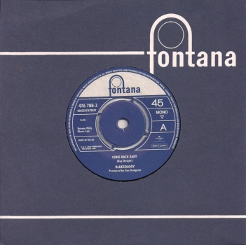 Bluesology feat. Elton John - Come Back Baby - 7"